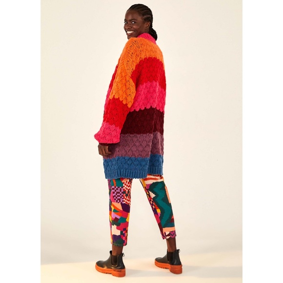 NEW Farm Rio Striped Cardigan Multi Small - Picture 9 of 17